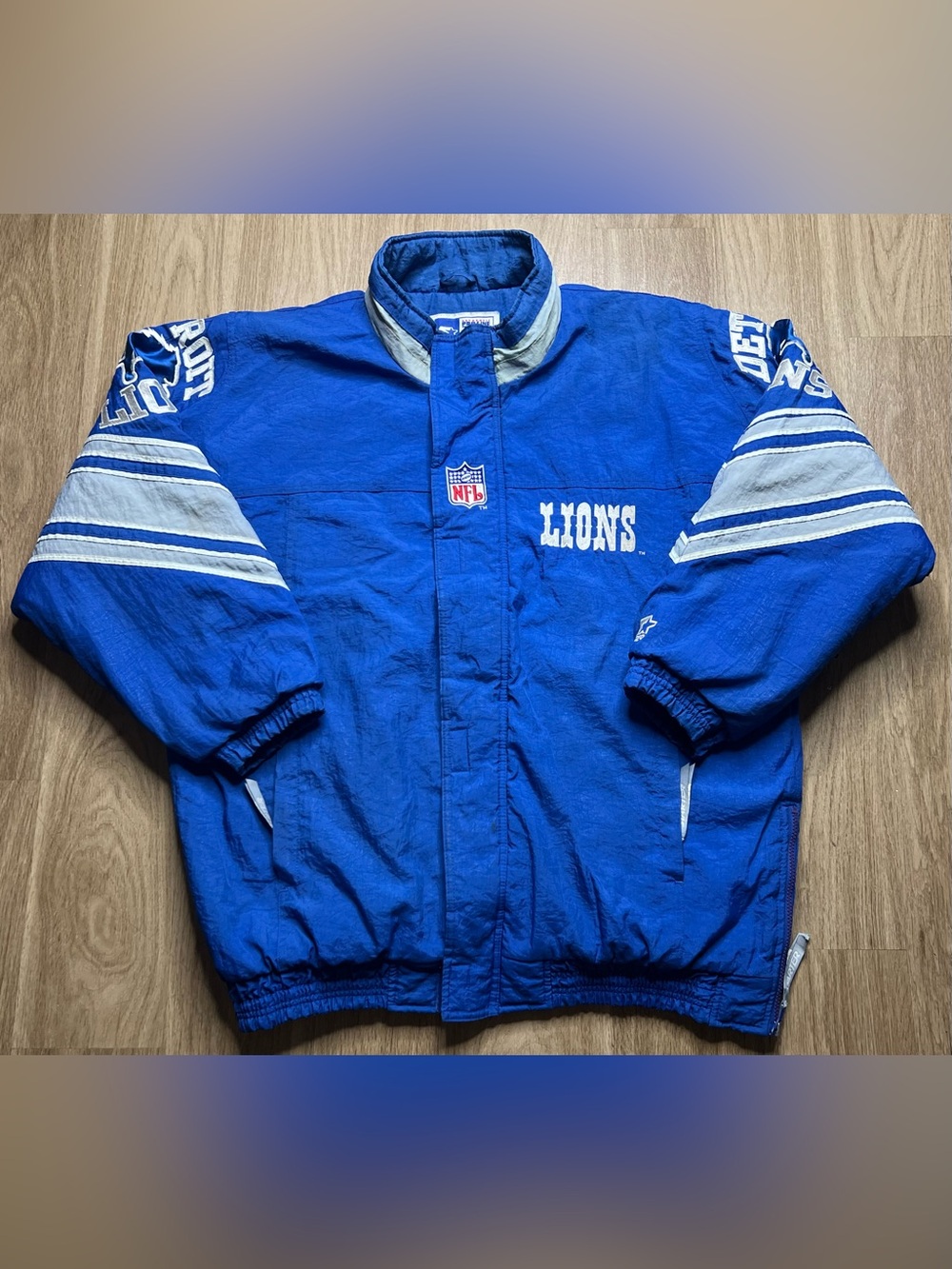 Vintage 90s Detroit Lions Starter Pro Line Arm Logos Jacket Sz XL